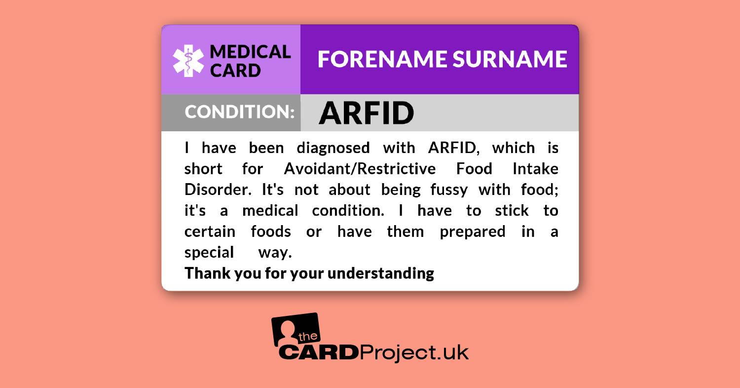 ARFID Medical ID Card  (FRONT)